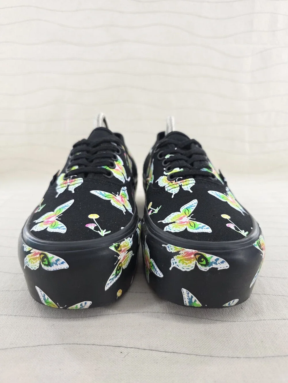 Vans Womens Stac Morph Blackout Glow In The Dark Butterfly Sneakers Shoes Sz 8.5